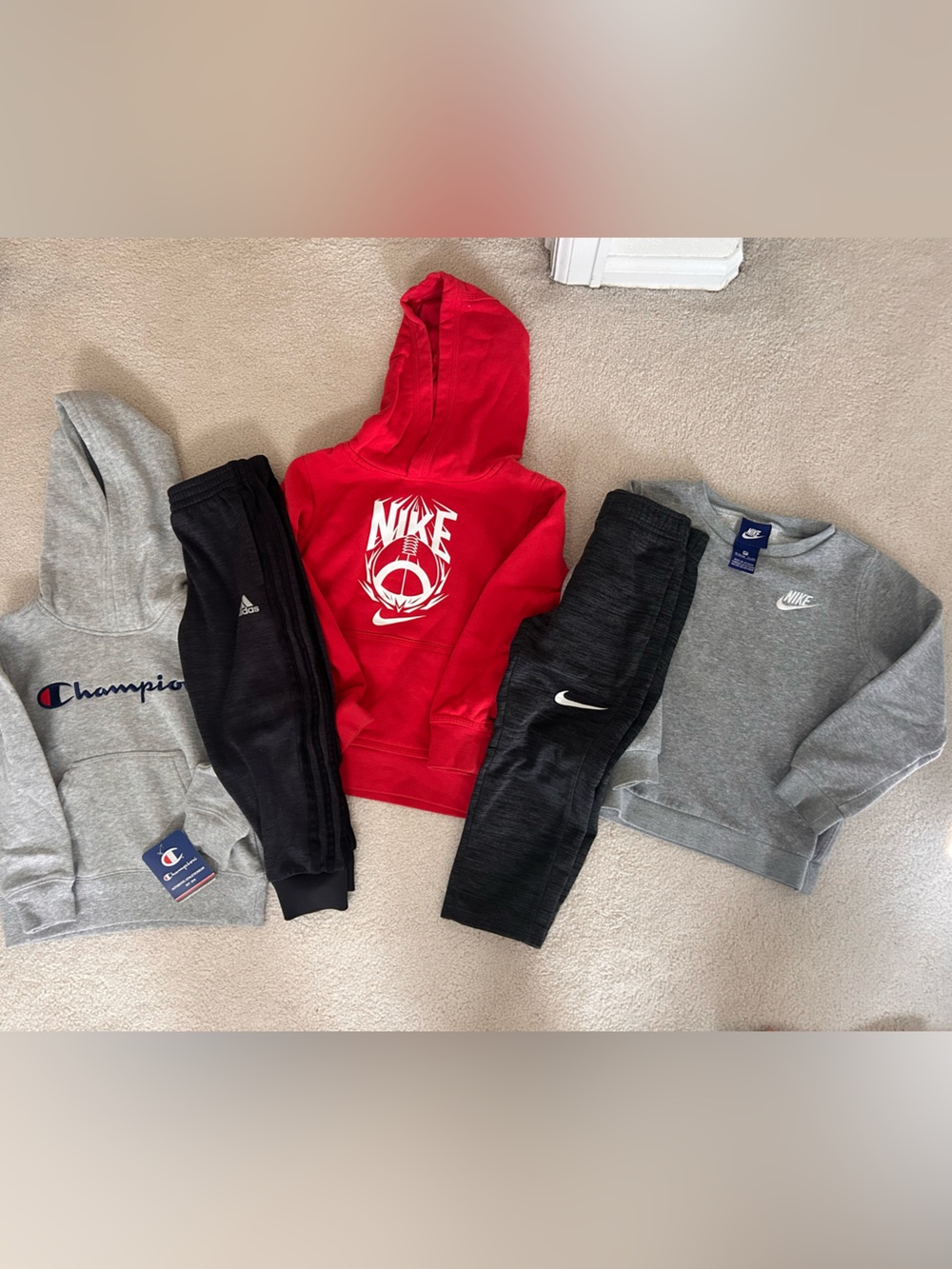 Champion & Nike Kids 4T Bundle Bottoms and Hoodies